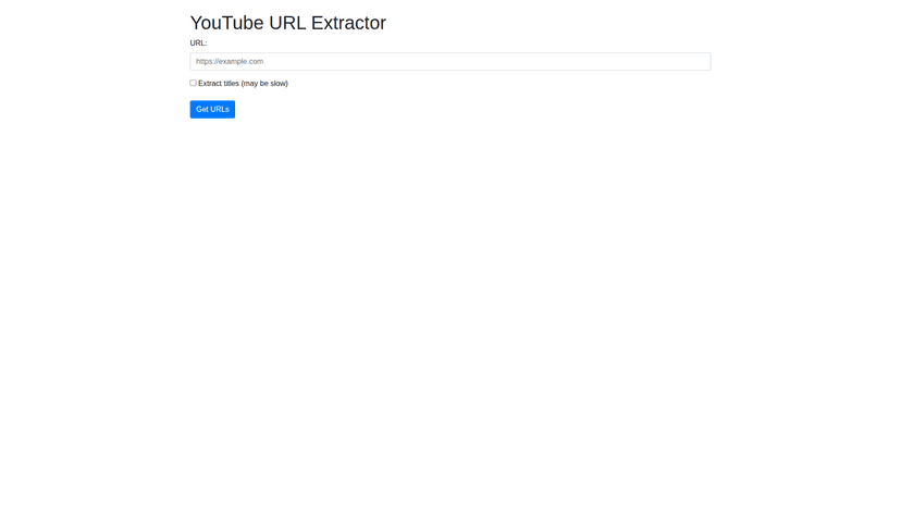 YouTube Playlist URL Extractor