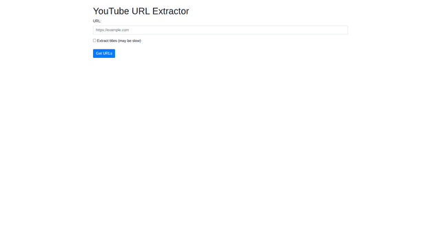 YouTube Playlist URL Extractor